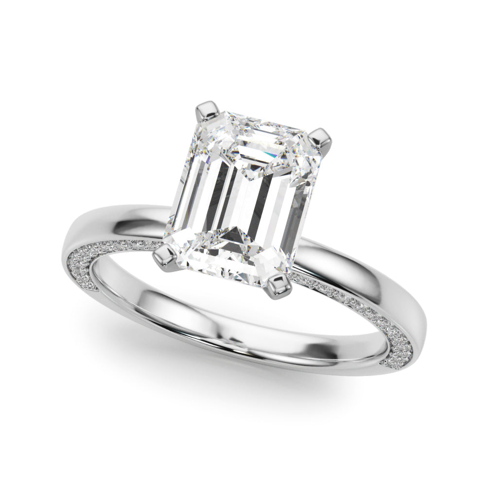 white gold, platinum | shape: emerald