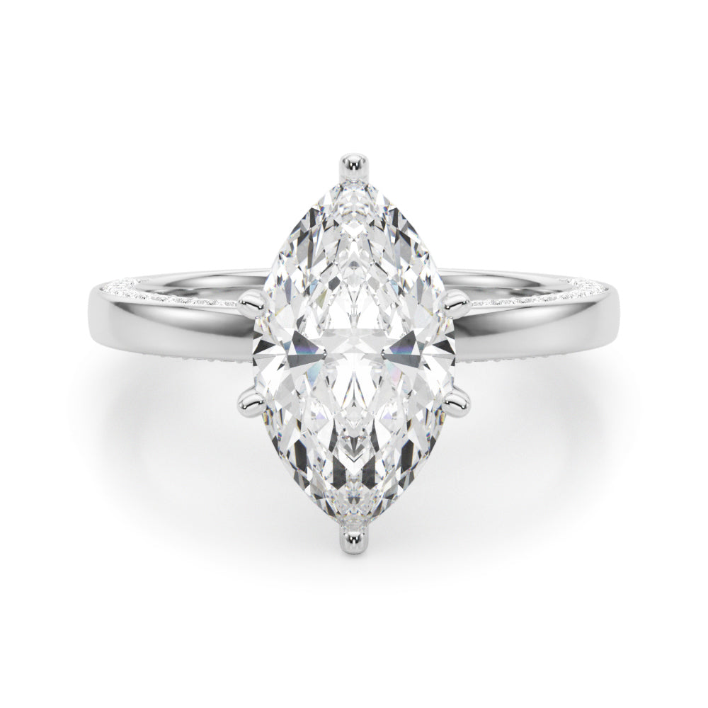 white gold, platinum | shape: marquise