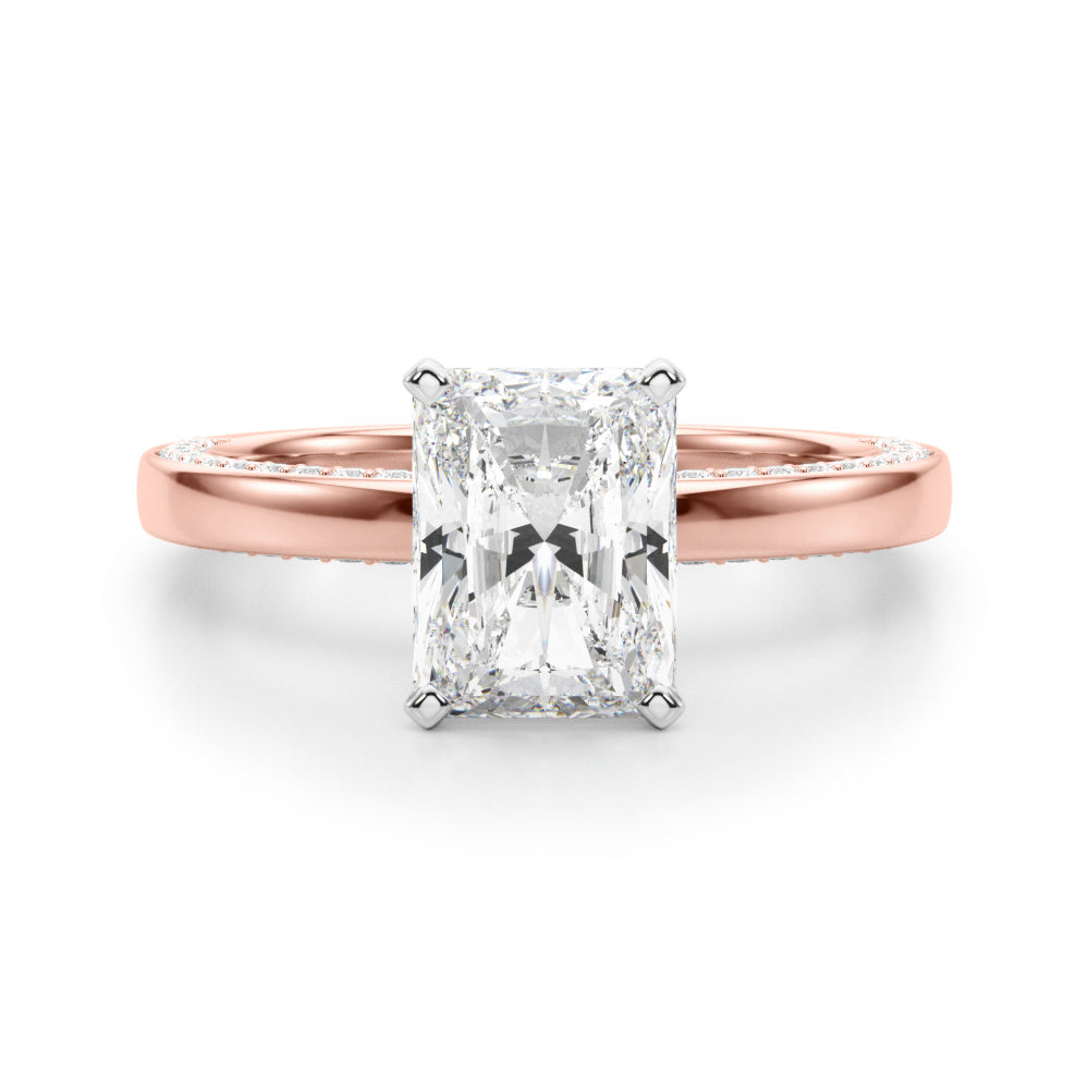 rose gold  | shape: radiant