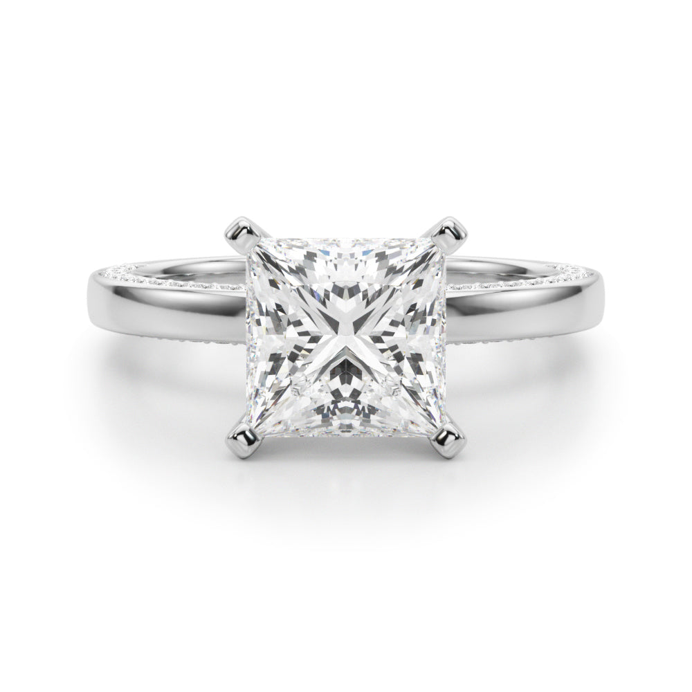 white gold, platinum | shape: princess