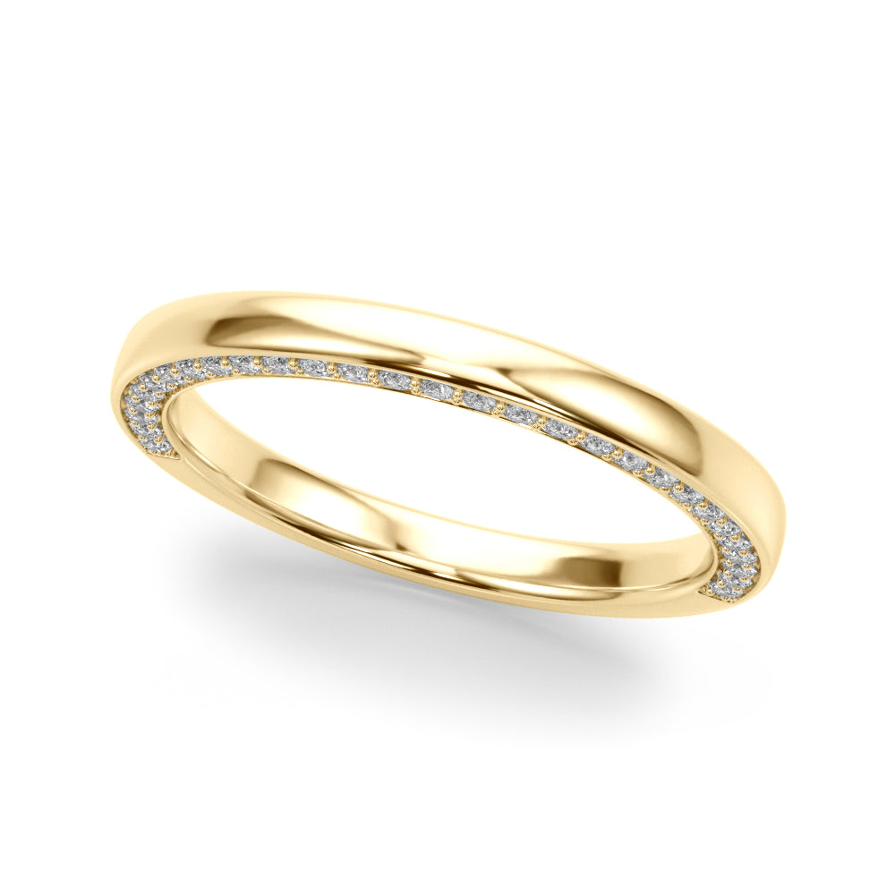 Diamond Accented Wedding Band in 14K Gold, 18K Gold, or Platinum – 0.50 CTW