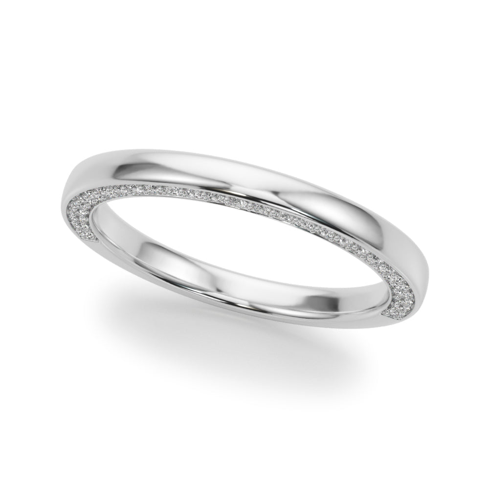 Diamond Accented Wedding Band in 14K Gold, 18K Gold, or Platinum – 0.50 CTW