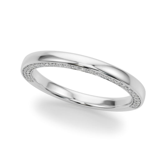 Diamond Accented Wedding Band in 14K Gold, 18K Gold, or Platinum – 0.50 CTW