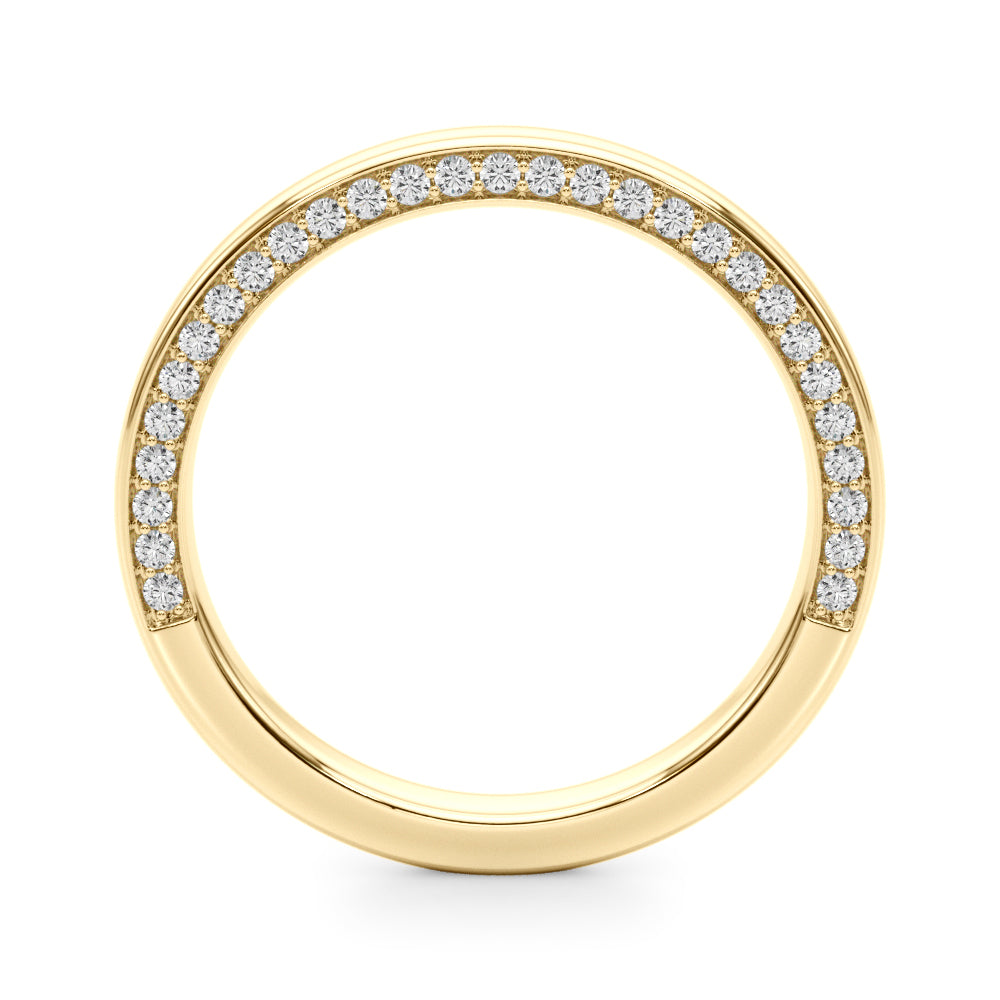 Diamond Accented Wedding Band in 14K Gold, 18K Gold, or Platinum – 0.50 CTW