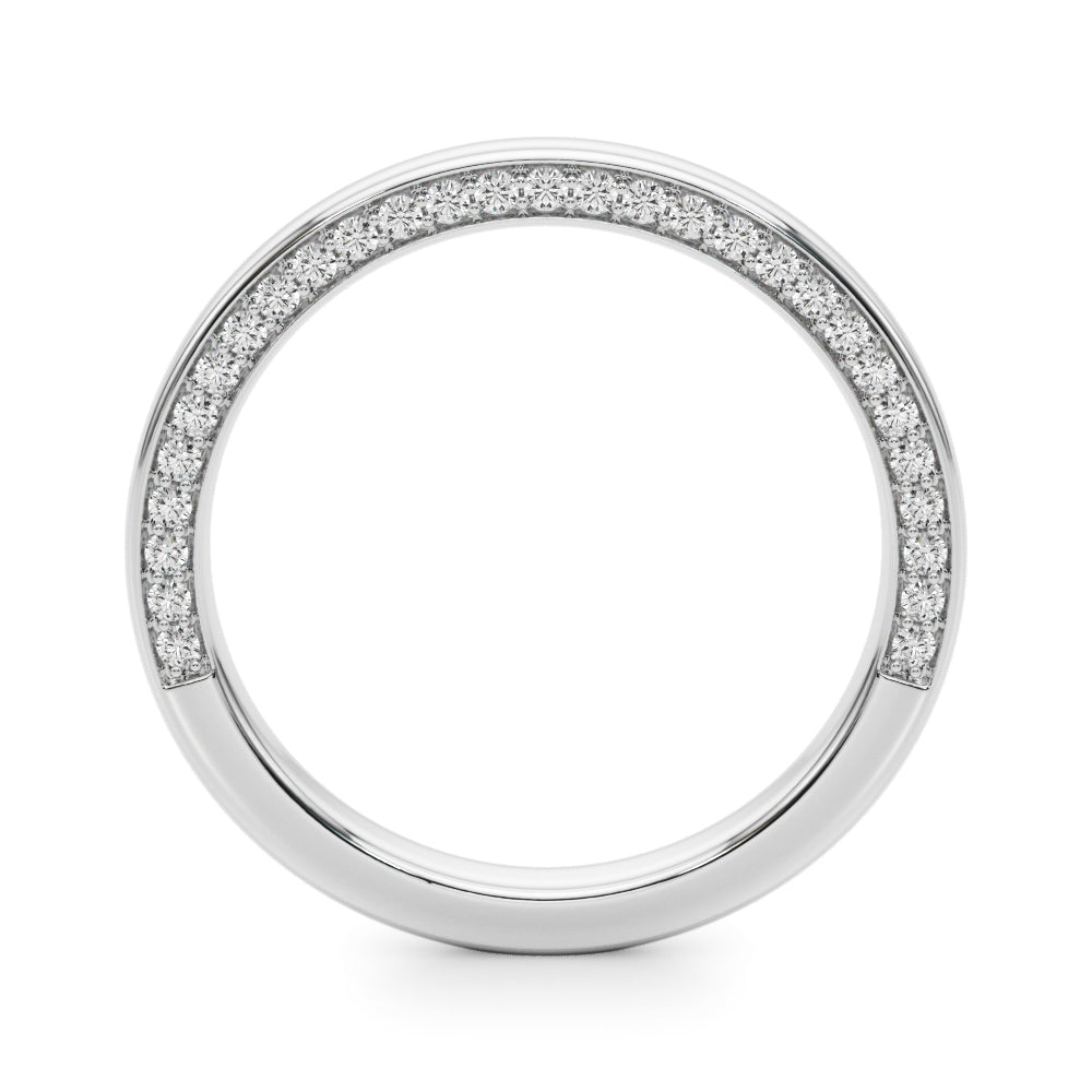 Diamond Accented Wedding Band in 14K Gold, 18K Gold, or Platinum – 0.50 CTW