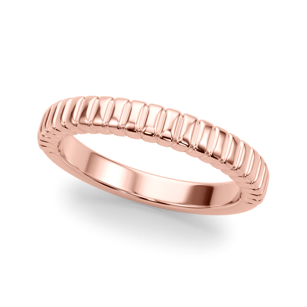 Textured Wedding Band in 14K Gold, 18K Gold, or Platinum
