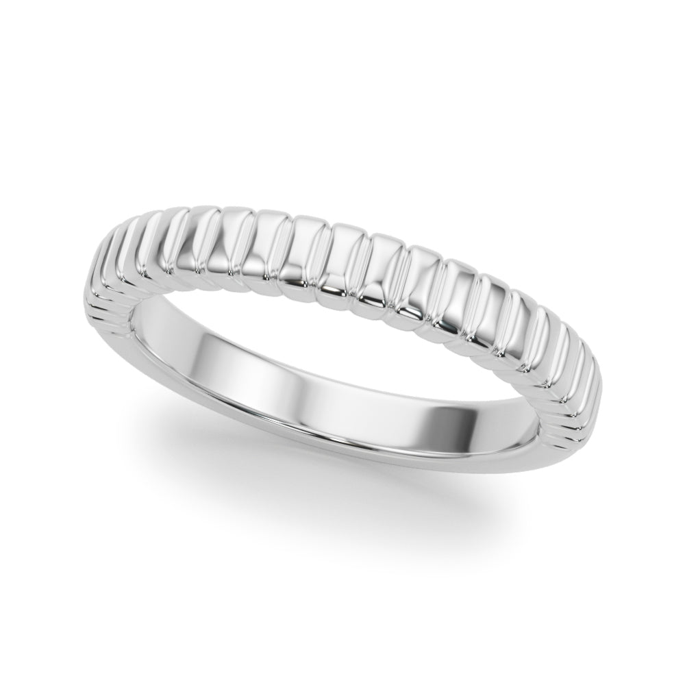 Textured Wedding Band in 14K Gold, 18K Gold, or Platinum