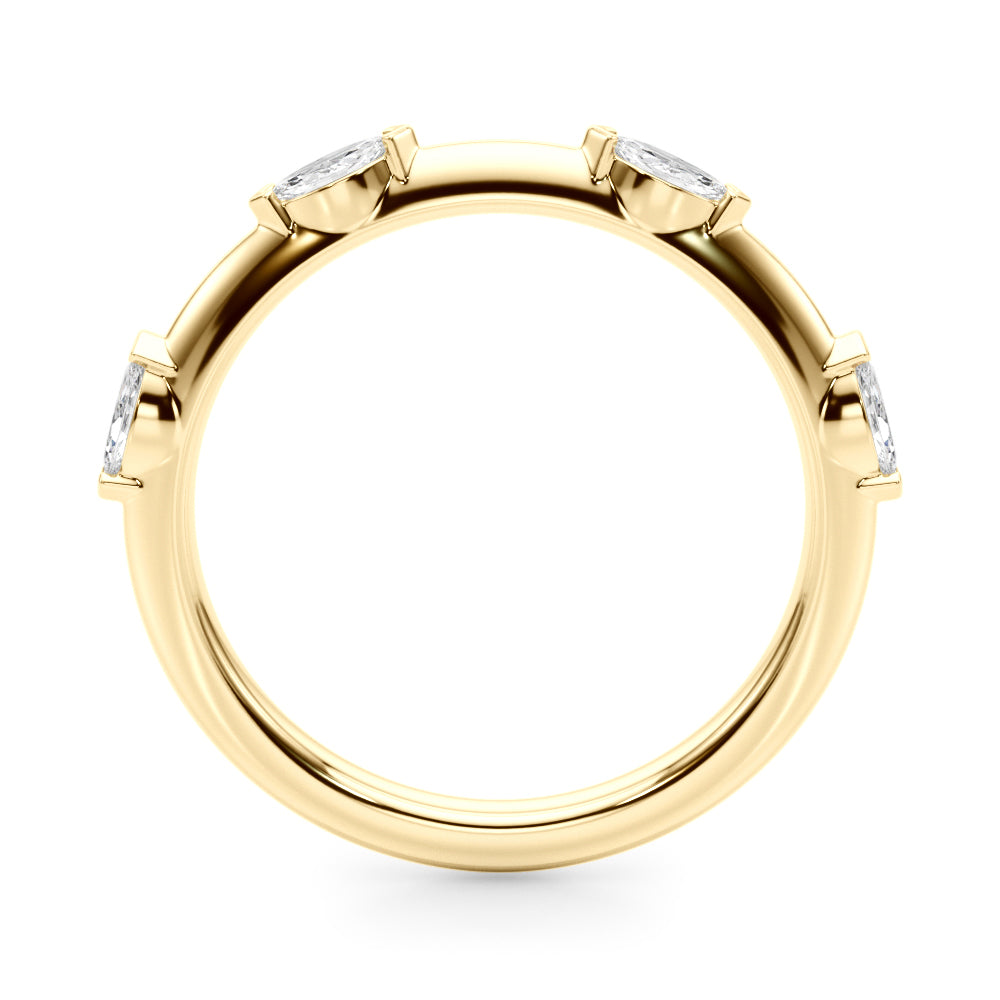 Marquise Diamond Wedding Band in 14K Gold, 18K Gold, or Platinum – 0.50 CTW