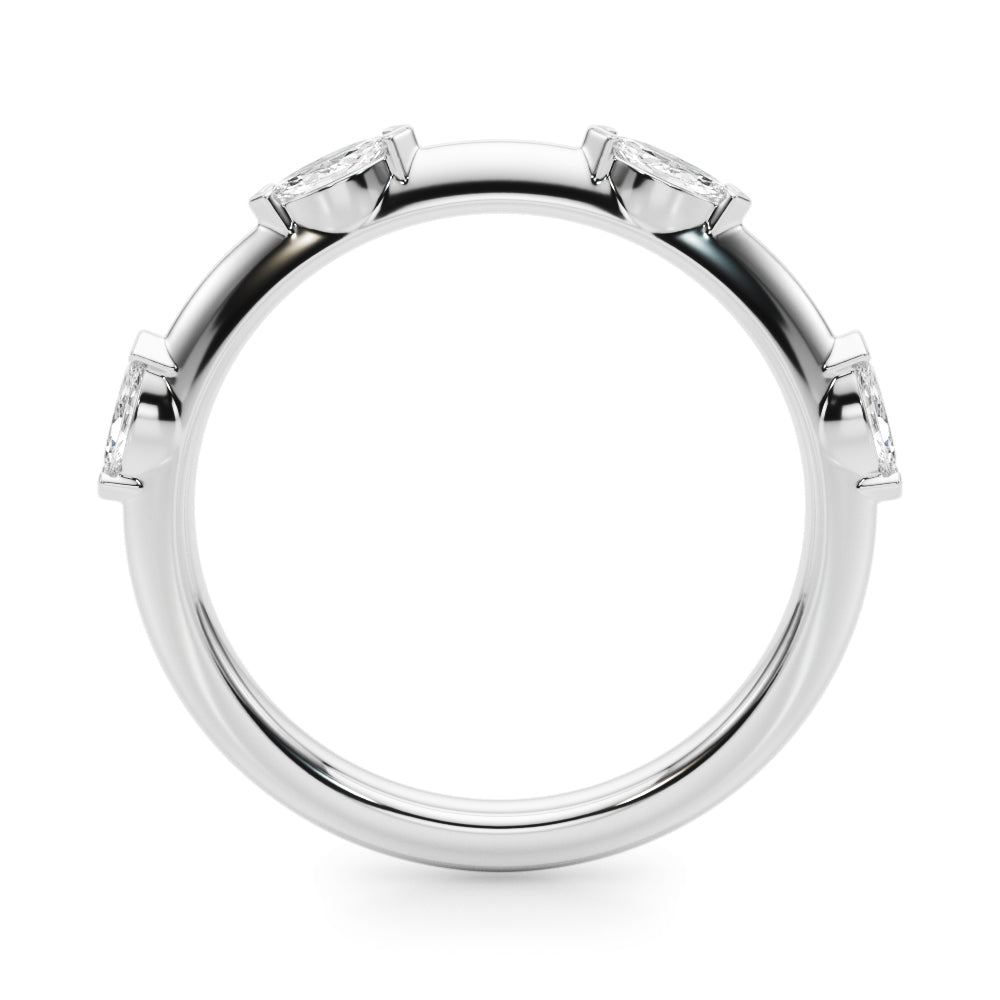 Marquise Diamond Wedding Band in 14K Gold, 18K Gold, or Platinum – 0.50 CTW