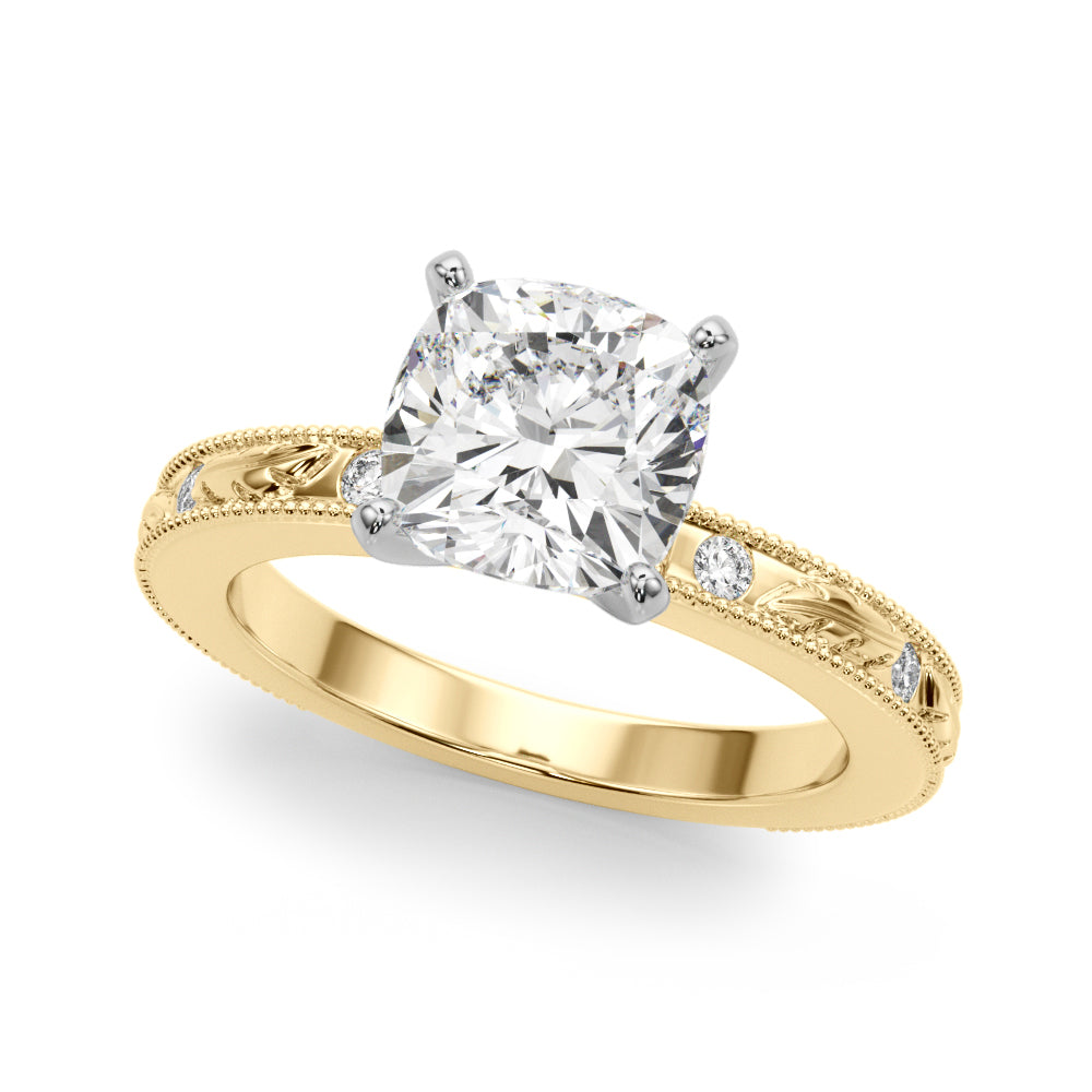 yellow gold | shape: cushion