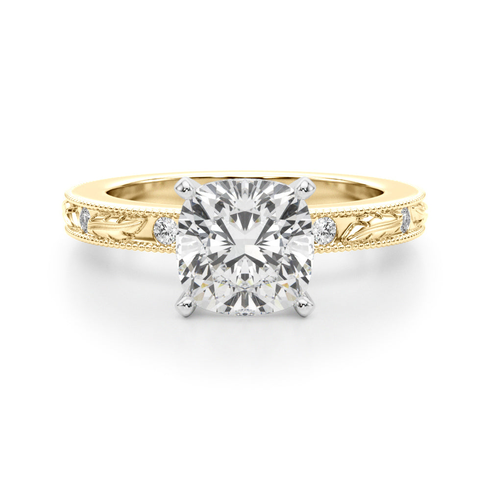 yellow gold | shape: cushion