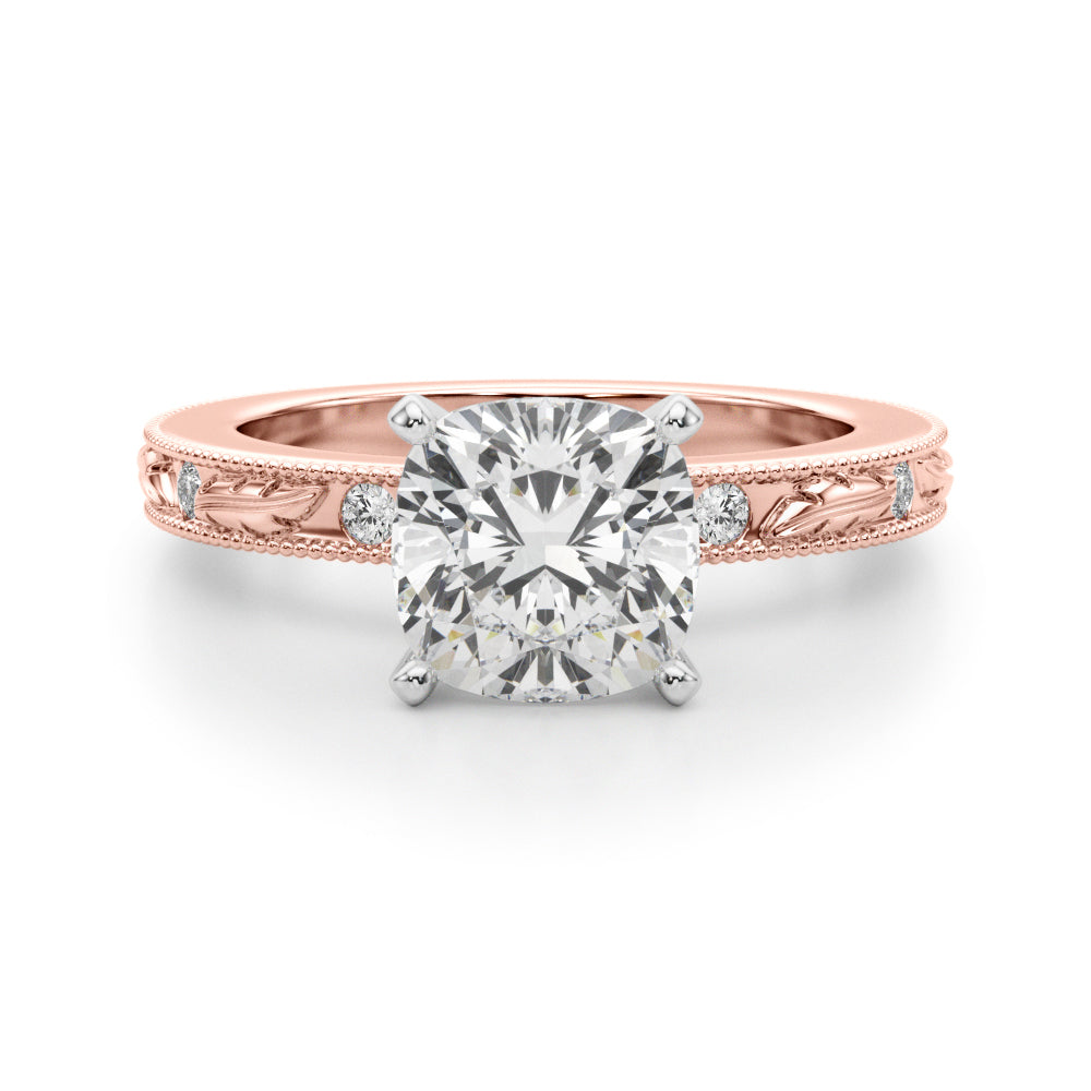 rose gold | shape: cushion