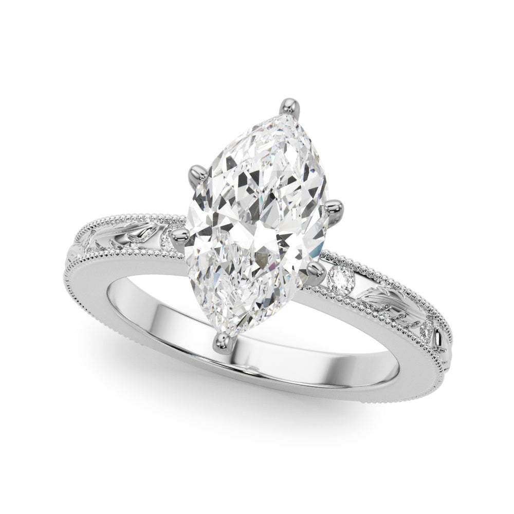 white gold, platinum | shape: marquise