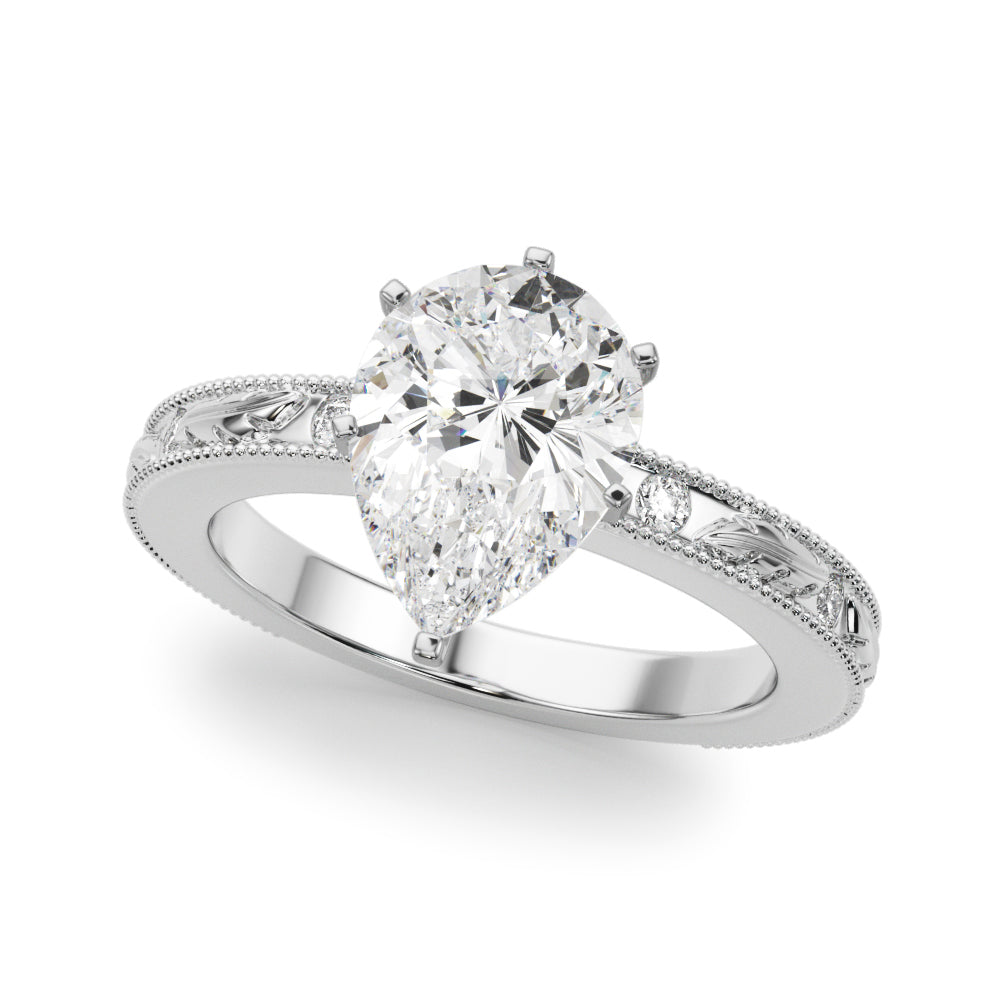 white gold, platinum | shape: pear