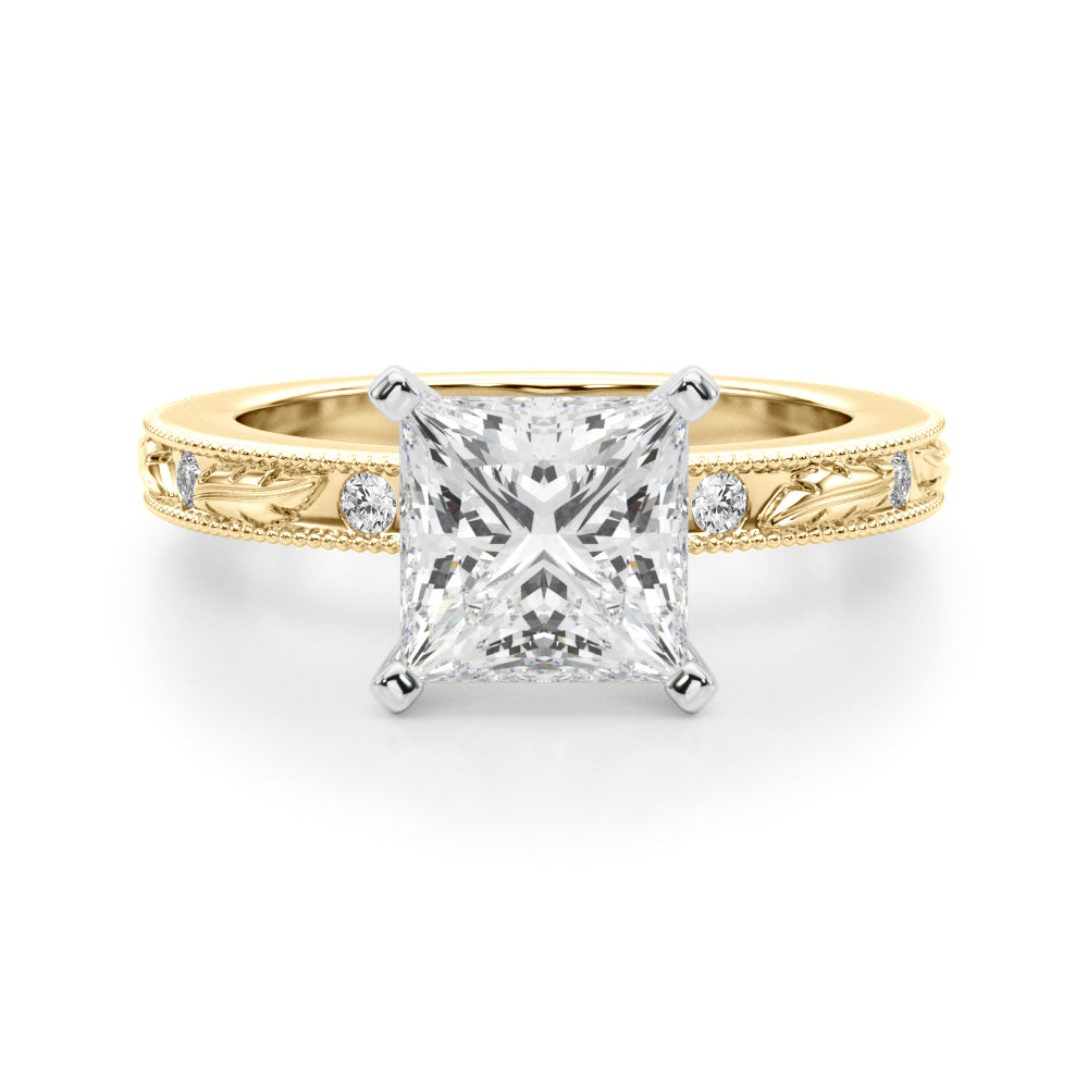 yellow gold | shape: princess