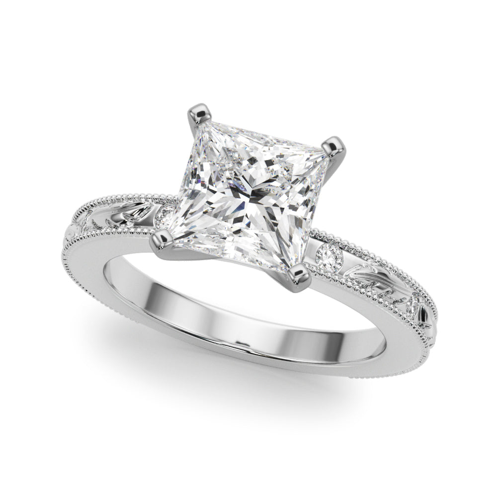 white gold, platinum | shape: princess