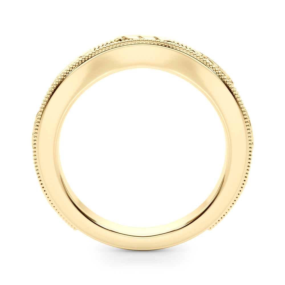 Vintage Inspired Round Diamond Wedding Band in 14K Gold, 18K Gold, or Platinum – 0.50 CTW