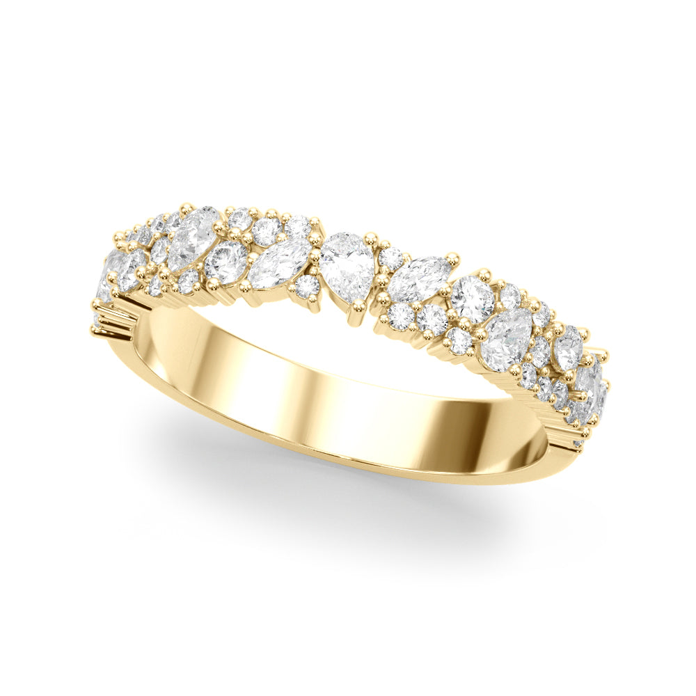 Mixed Shape Diamond Wedding Band in 14K Gold, 18K Gold, or Platinum – 1.00 CTW
