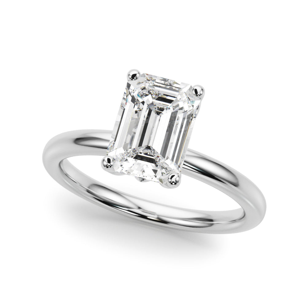 white gold, platinum | shape: emerald