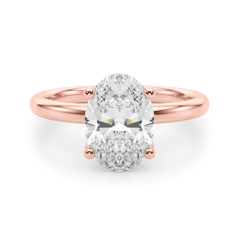 rose gold | shape: oval