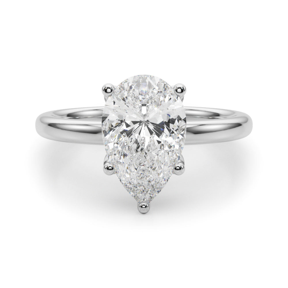 white gold, platinum | shape: pear