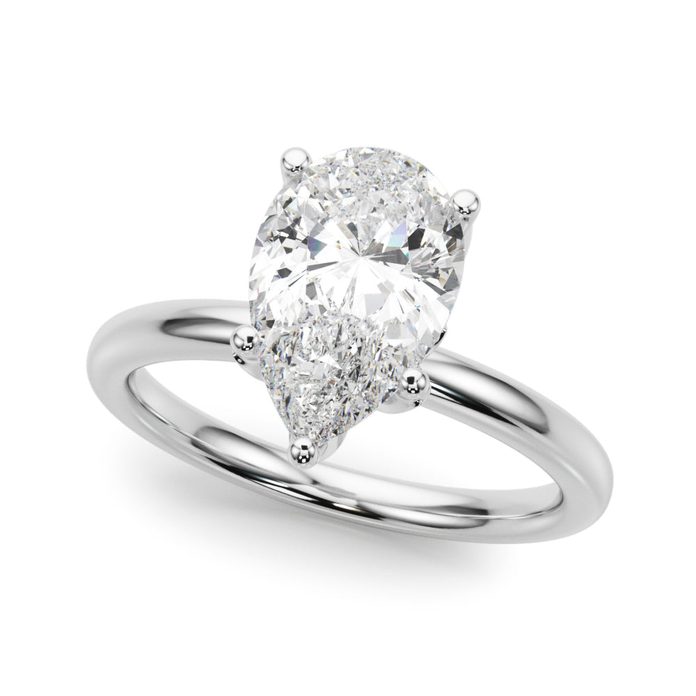 white gold, platinum | shape: pear