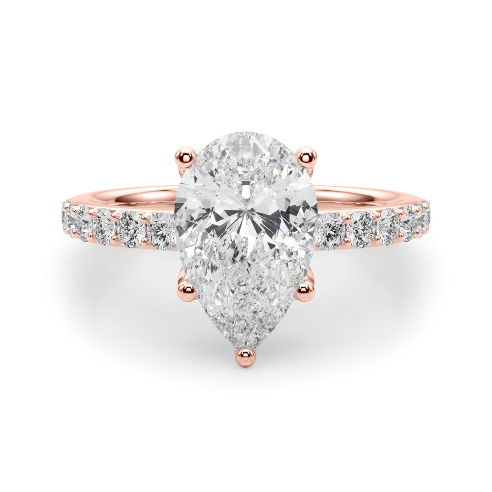 rose gold | shape: pear