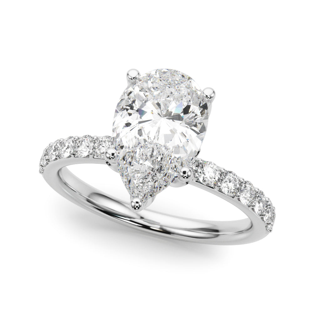 white gold, platinum | shape: pear