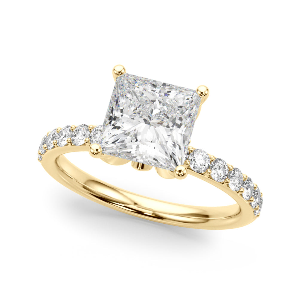 yellow gold | shape: princess