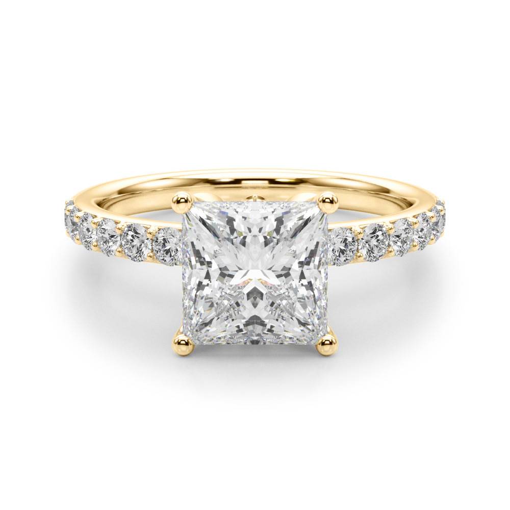 yellow gold | shape: princess