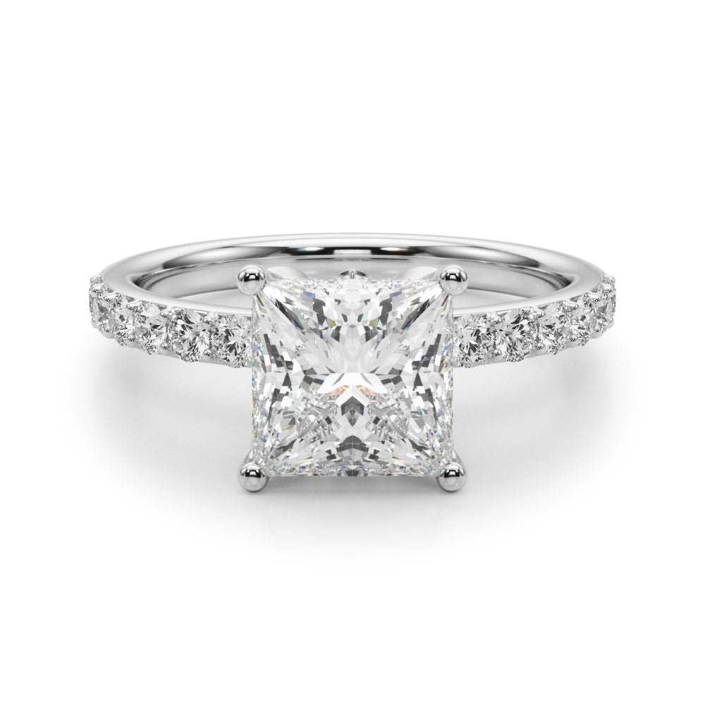 white gold, platinum | shape: princess