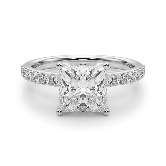 white gold, platinum | shape: princess