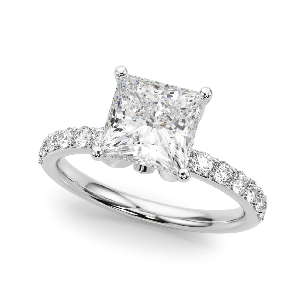 white gold, platinum | shape: princess