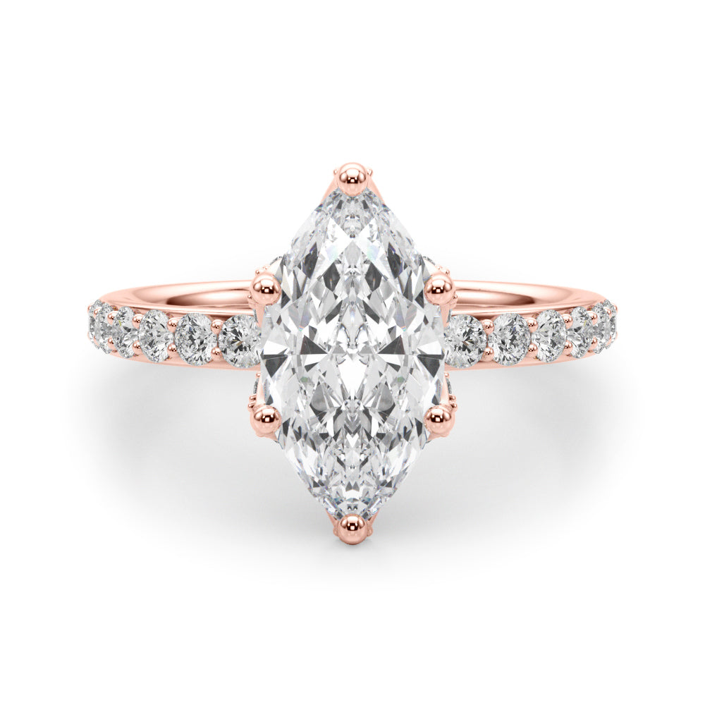 rose gold | shape: marquise