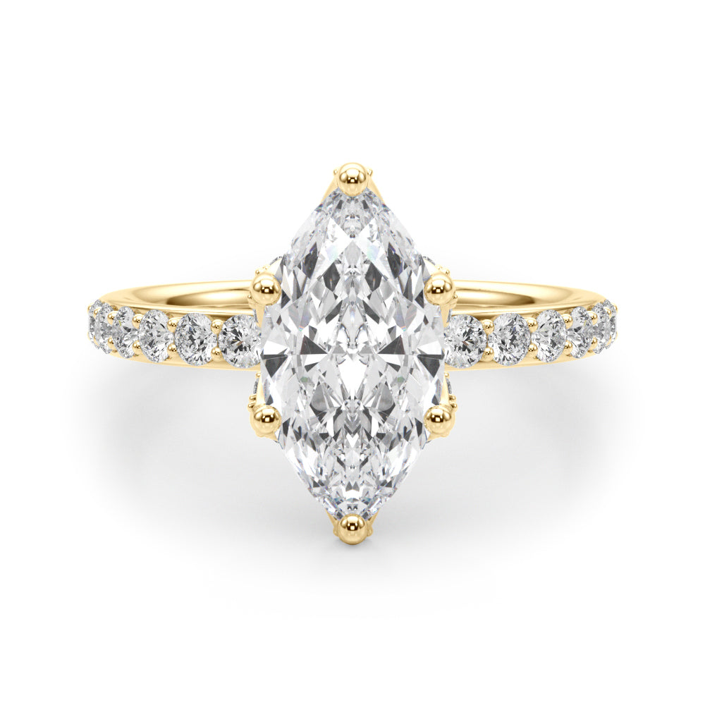 yellow gold | shape: marquise