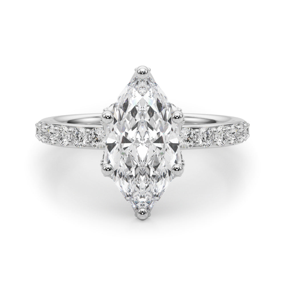 white gold, platinum | shape: marquise