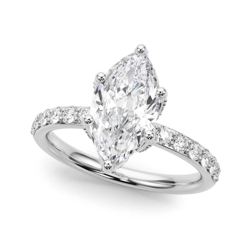 white gold, platinum | shape: marquise