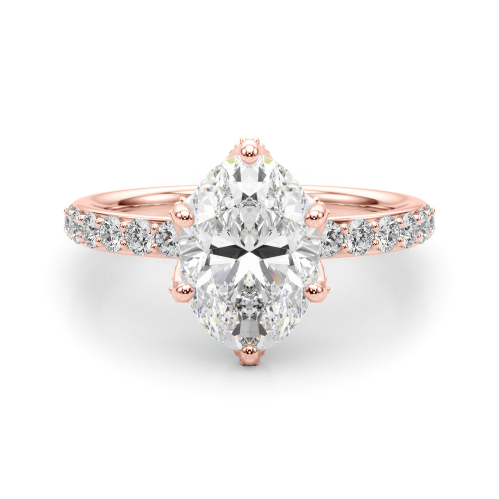 rose gold | shape: oval