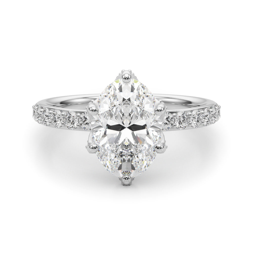 white gold, platinum | shape: oval