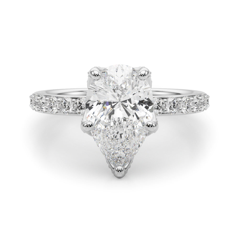white gold, platinum | shape: pear