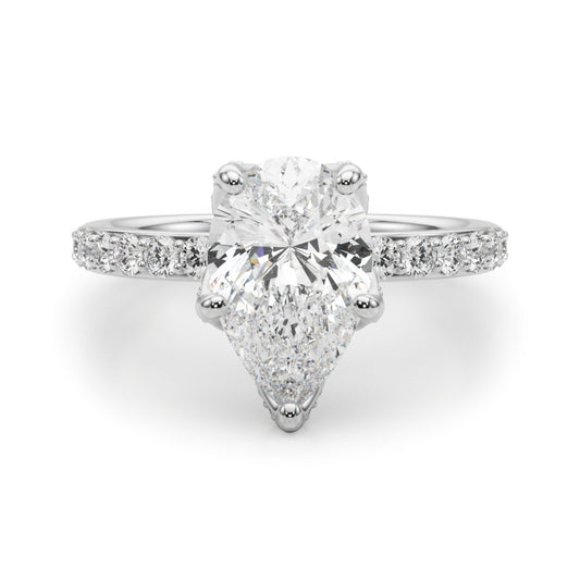 white gold, platinum | shape: pear