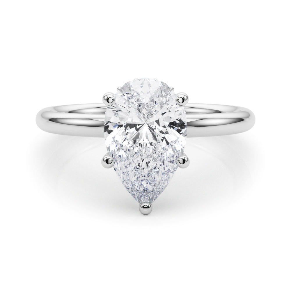 white gold, platinum | shape: pear