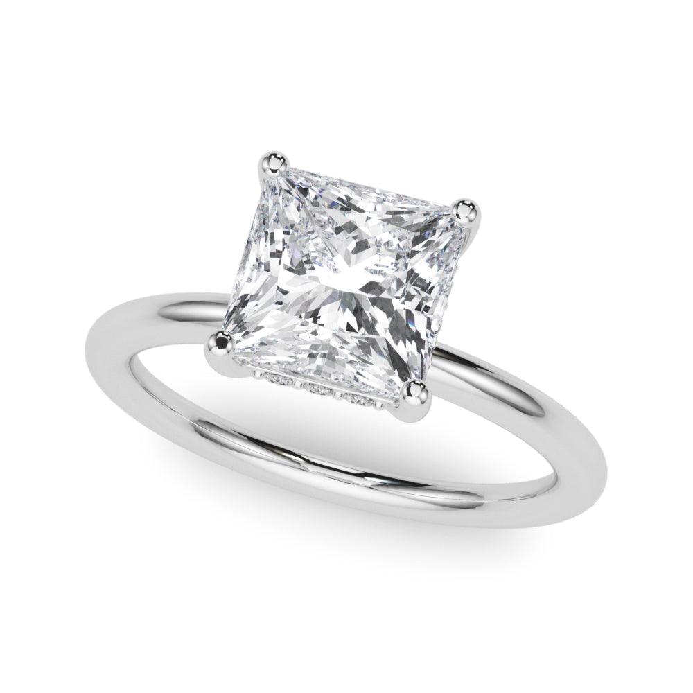white gold, platinum | shape: princess