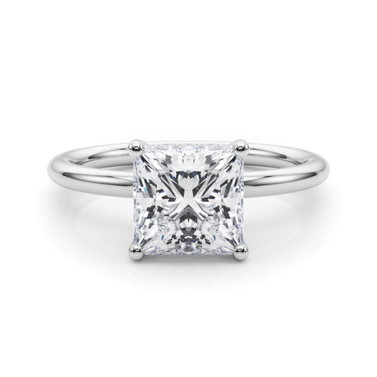 white gold, platinum | shape: princess