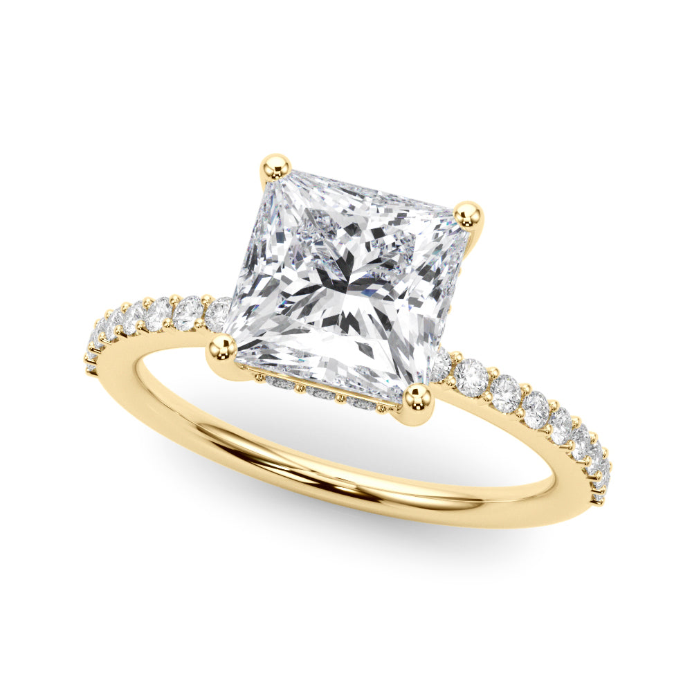 yellow gold | shape: princess