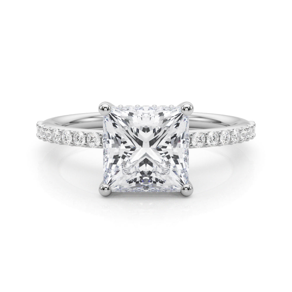 white gold, platinum | shape: princess
