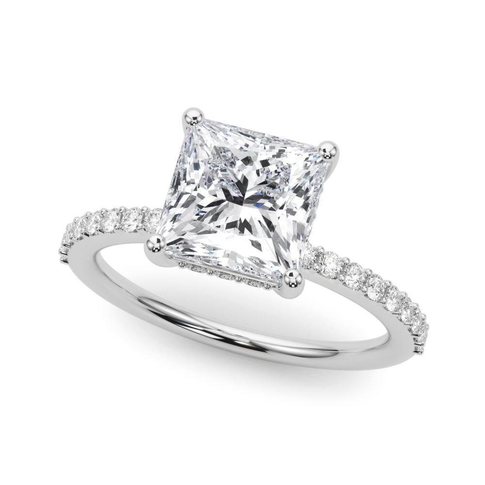 white gold, platinum | shape: princess