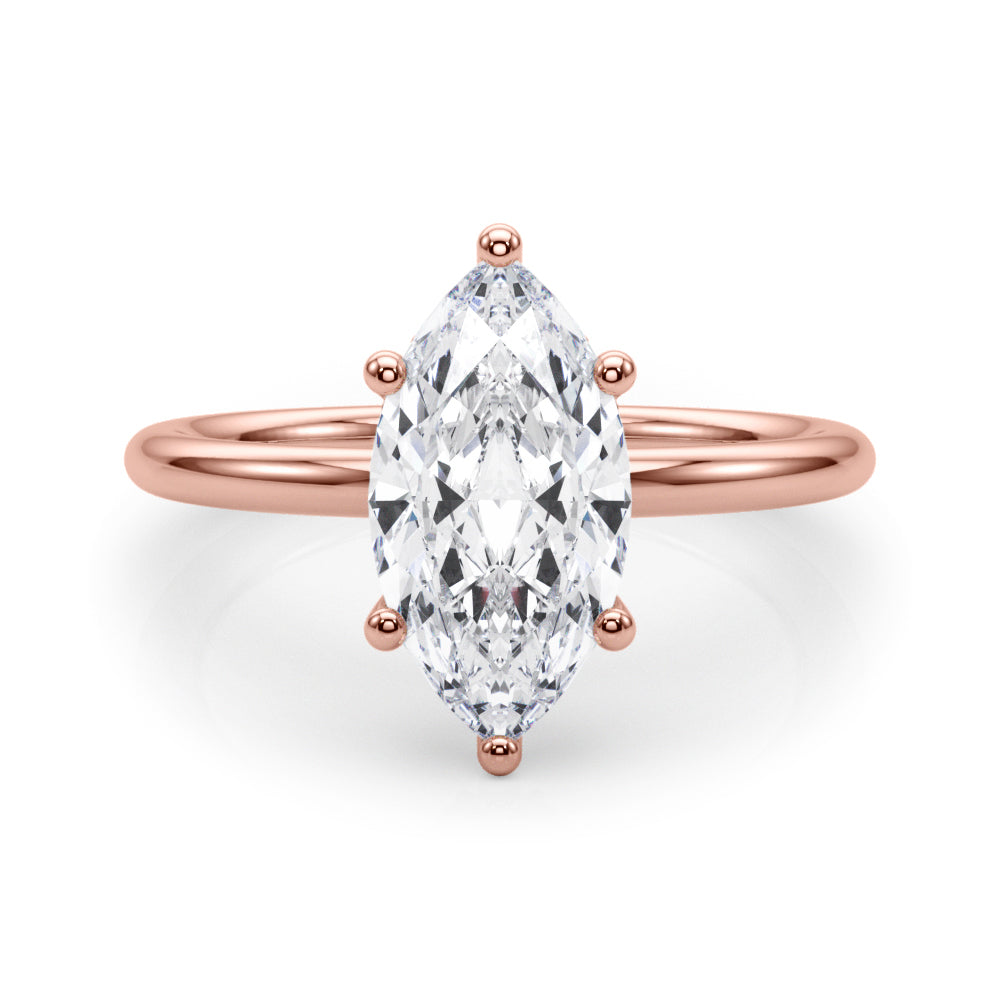 rose gold  | shape: marquise