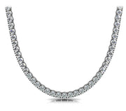 Lab Grown Diamond Full Eternity Tennis Necklace in 14K Gold | 9–22 Carats | 16" or 18"