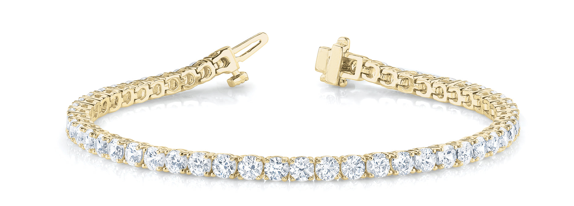 Lab Grown Diamond Tennis Bracelet in 14K Gold | E–F VS1 | 4.5–7 Carats | 7-Inch Classic